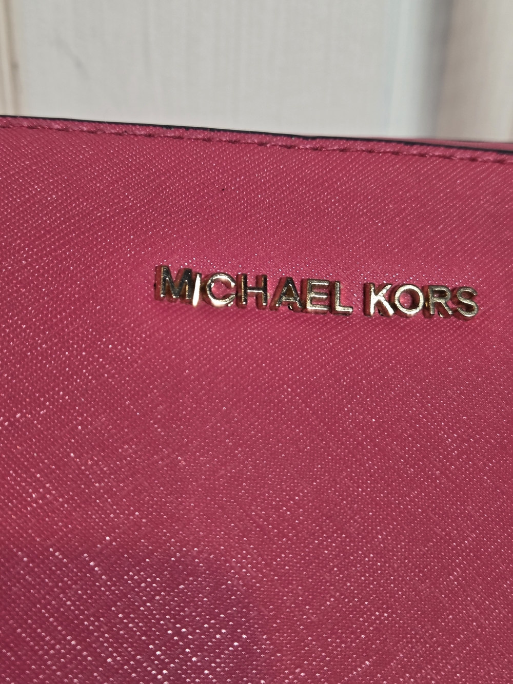 Michael Kors Jet Set Large Saffiano Leather Crossbody Bag - Dragonfruit Pink - Picture 3 of 13